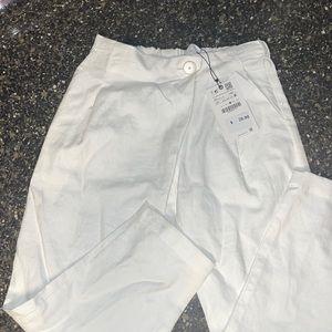 Zara White Linen Pants (ankle length) GIRLS